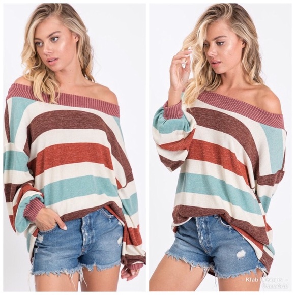 LIGHTWEIGHT STRIPED SWEATER - Picture 6 of 6